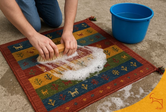 روش های لکه گیری گبه دستباف