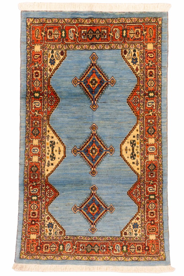 فرش دستباف قشقایی حوضی آبی