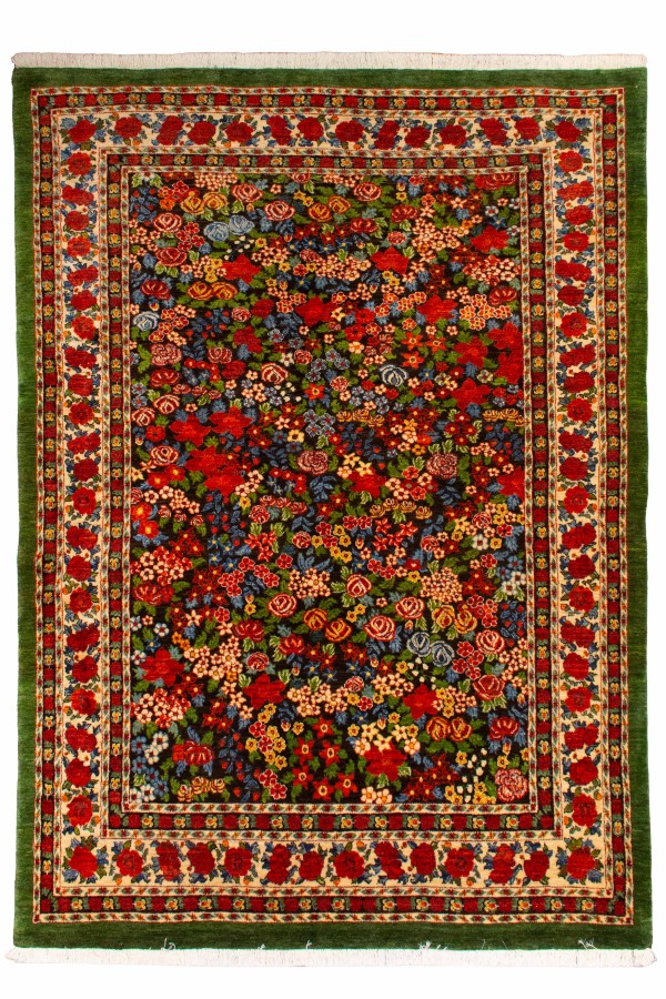 فرش دستباف قشقایی شش متری هزارگل اعلا کد 1014 (286 در 205)