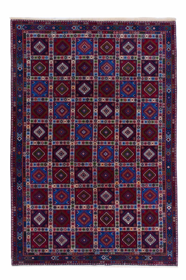 فرش دستباف قشقایی یلمه شش متری خشتی کد 1495