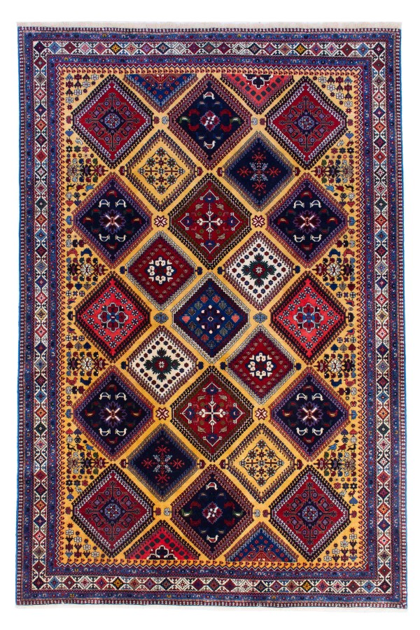 فرش دستباف قشقایی یلمه علی آباد اعلا شش متری کد 1494