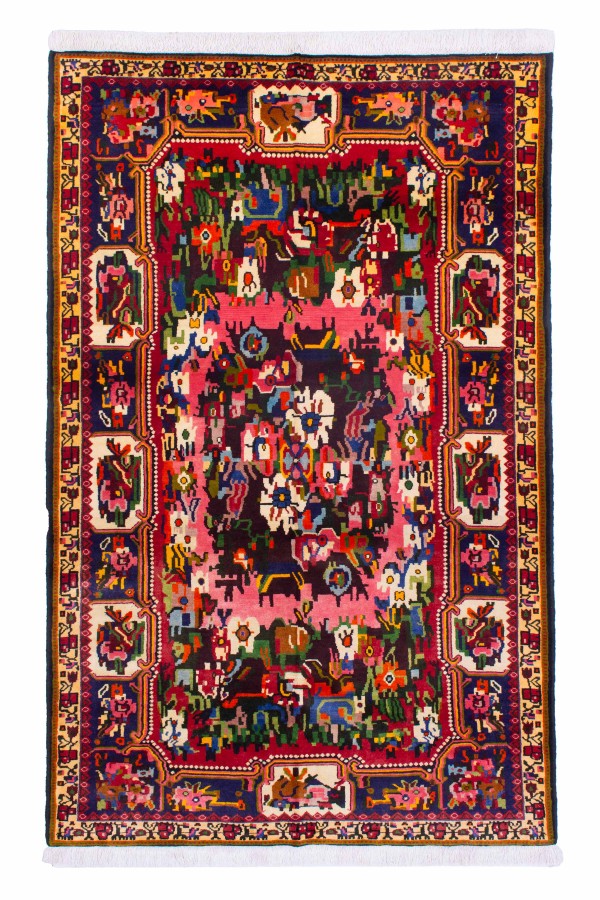 فرش دستباف گلفرنگ شرابه پرده ای کد 1319 (256 در 162)