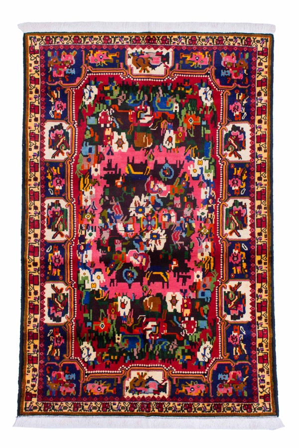 فرش دستباف گلفرنگ شرابه پرده ای کد 1320 (250 در 164)