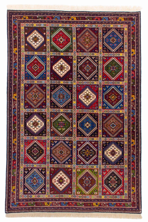 فرش دستباف یلمه خشتی شش متری کد 1327 (305 در 202)
