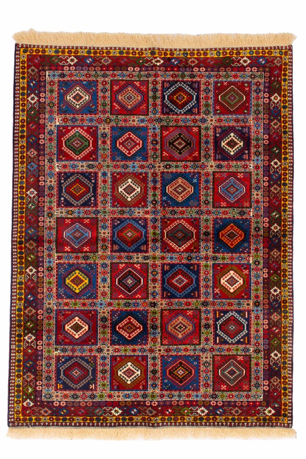 فرش دستباف یلمه سه متری خشتی کد 1481 (201 در 153)