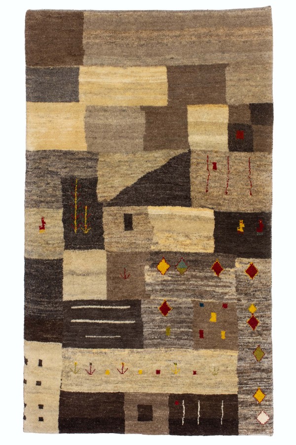 گبه دستباف قشقایی خشتی نامنظم دو متری کد 2648 (188 در 110)