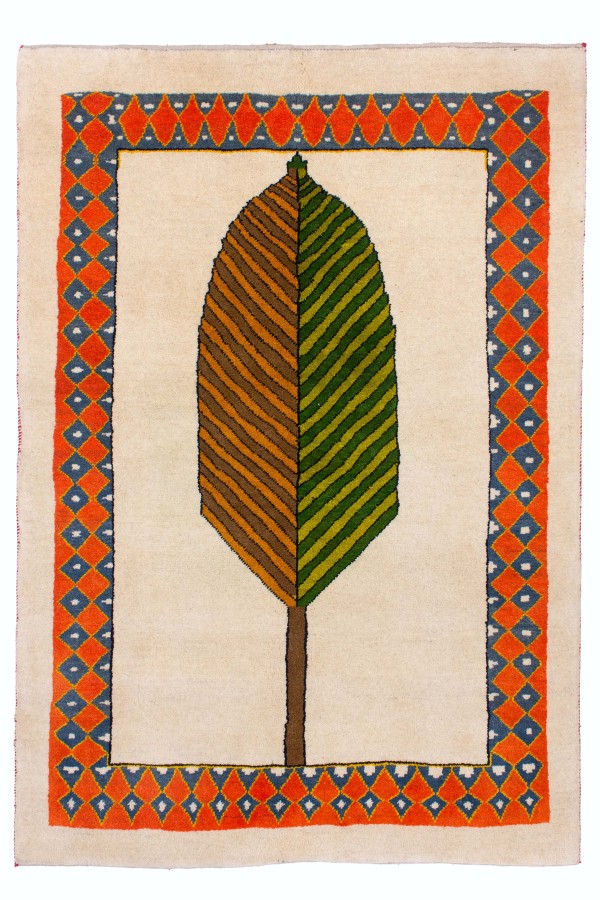 گبه دستباف قشقایی درخت سرو سه متری (210 در 150)