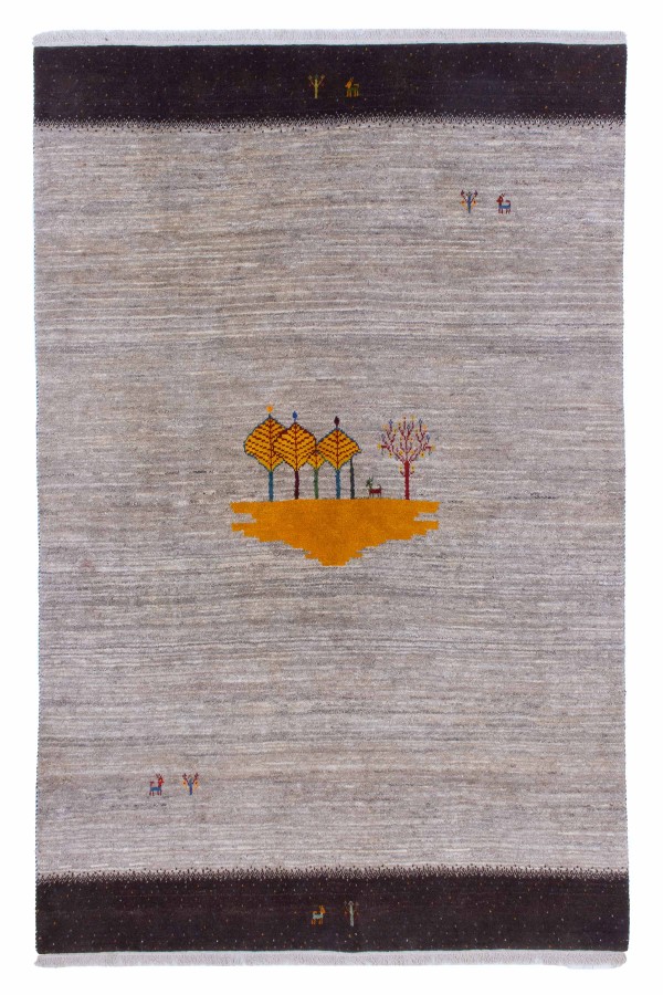 گبه دستباف قشقایی شش متری خودرنگ منظره کد 2702