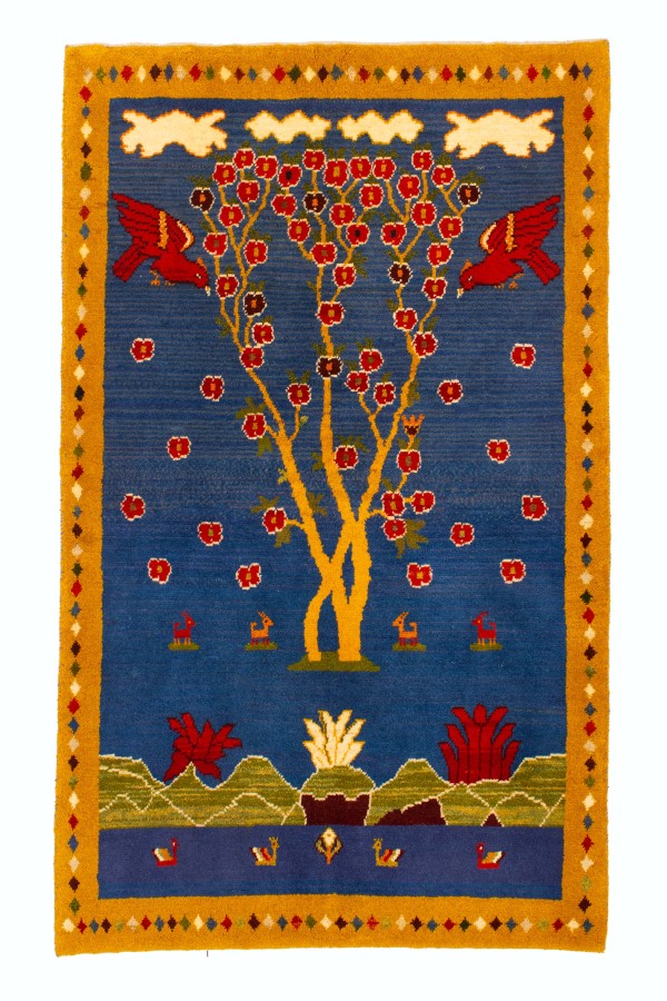 گبه دستباف قشقایی طبیعت سه متری کد 2449 (204 در 125)